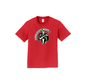 Charlotte Wood Middle School Spirit Wear 2024-25 On Demand-Youth Unisex Port & Co Fan Favorite Premium Tee On-Demand Knight Logo