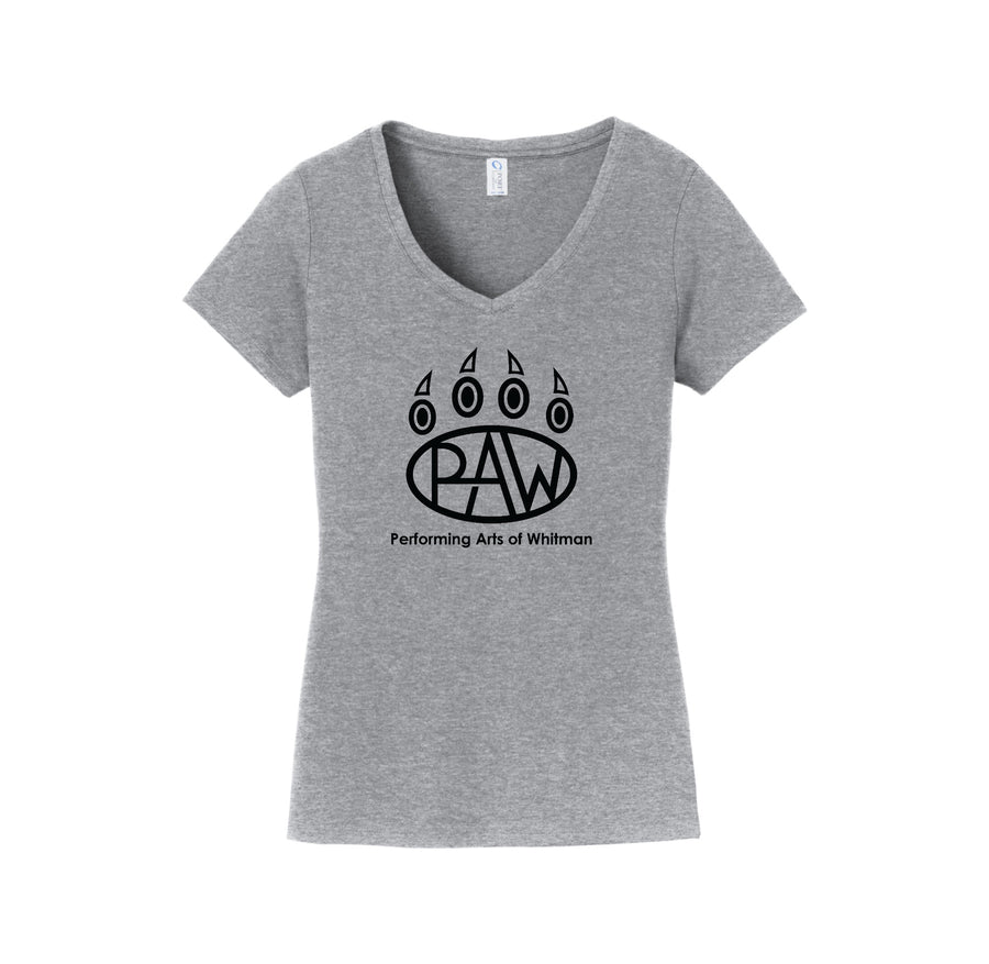 Whitman Middle School On Demand-Womens Fan Favorite V-Neck Tee On-Demand Paw Logo