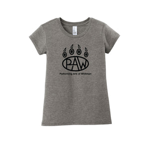 Whitman Middle School On Demand-Girls Youth Premium Tee On-Demand Paw Logo