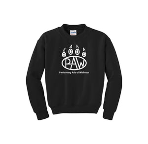 Whitman Middle School On Demand-Youth Unisex Crewneck Sweatshirt On-Demand Paw Logo