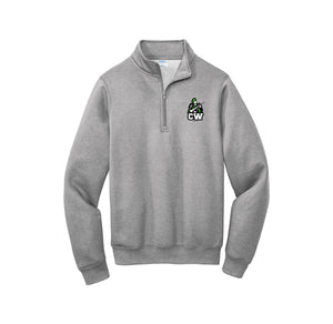 Charlotte Wood Middle School Spirit Wear 2024-25 On Demand-Adult Unisex 1/4-Zip Pullover Sweatshirt On-Demand CW Logo