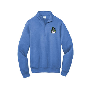 Charlotte Wood Middle School Spirit Wear 2024-25 On Demand-Adult Unisex 1/4-Zip Pullover Sweatshirt On-Demand CW Logo