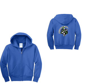 CWMS-Youth Unisex Full-Zip Hooded Sweatshirt On-Demand Knight Logo