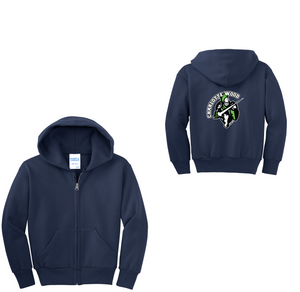 CWMS-Youth Unisex Full-Zip Hooded Sweatshirt On-Demand Knight Logo