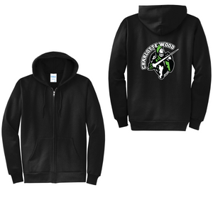 CWMS-Adult Unisex Port & Co Core Fleece Full-Zip Hooded Sweatshirt On-Demand Knight Logo