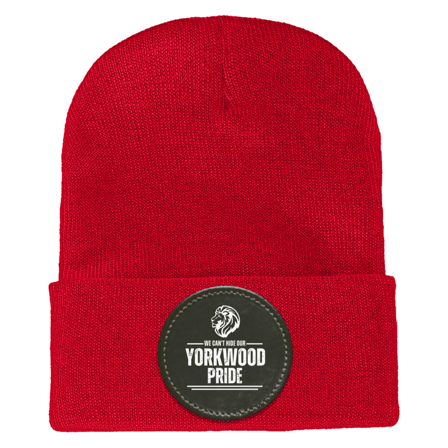 Yorkwood Winter-1501 Yupoong Adult Cuffed Knit Beanie - Circle Patch