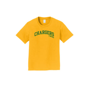 Charlotte Wood Middle School Spirit Wear 2024-25 On Demand-Youth Unisex Port & Co Fan Favorite Premium Tee On-Demand Chargers Logo