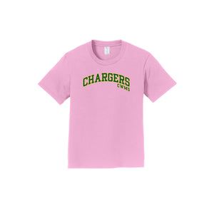 Charlotte Wood Middle School Spirit Wear 2024-25 On Demand-Youth Unisex Port & Co Fan Favorite Premium Tee On-Demand Chargers Logo