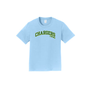 Charlotte Wood Middle School Spirit Wear 2024-25 On Demand-Youth Unisex Port & Co Fan Favorite Premium Tee On-Demand Chargers Logo