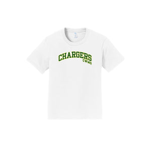 Charlotte Wood Middle School Spirit Wear 2024-25 On Demand-Youth Unisex Port & Co Fan Favorite Premium Tee On-Demand Chargers Logo