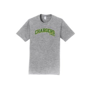 Charlotte Wood Middle School Spirit Wear 2024-25 On Demand-Adult Unisex Port & Co Fan Favorite Premium Tee On-Demand Chargers Logo