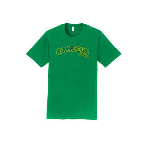 Charlotte Wood Middle School Spirit Wear 2024-25 On Demand-Adult Unisex Port & Co Fan Favorite Premium Tee On-Demand Chargers Logo