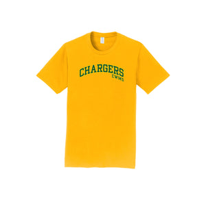 Charlotte Wood Middle School Spirit Wear 2024-25 On Demand-Adult Unisex Port & Co Fan Favorite Premium Tee On-Demand Chargers Logo