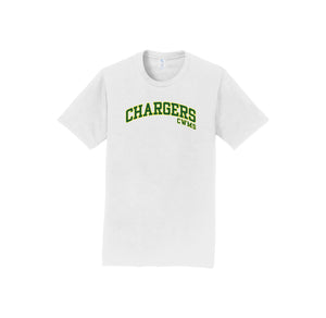 Charlotte Wood Middle School Spirit Wear 2024-25 On Demand-Adult Unisex Port & Co Fan Favorite Premium Tee On-Demand Chargers Logo