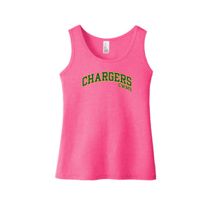 Charlotte Wood Middle School Spirit Wear 2024-25 On Demand-District Girls V.I.T. Tank On-Demand Chargers Logo