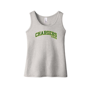 Charlotte Wood Middle School Spirit Wear 2024-25 On Demand-District Girls V.I.T. Tank On-Demand Chargers Logo