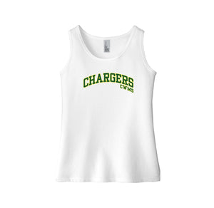 Charlotte Wood Middle School Spirit Wear 2024-25 On Demand-District Girls V.I.T. Tank On-Demand Chargers Logo