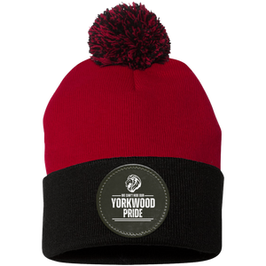 Yorkwood Winter-SP15 Pom Pom Knit Cap - Circle Patch