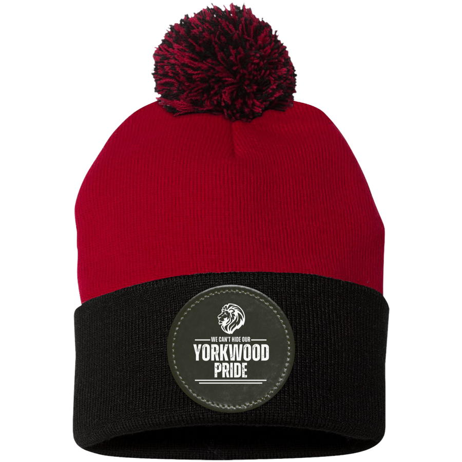 Yorkwood Winter-SP15 Pom Pom Knit Cap - Circle Patch