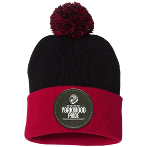 Yorkwood Winter-SP15 Pom Pom Knit Cap - Circle Patch