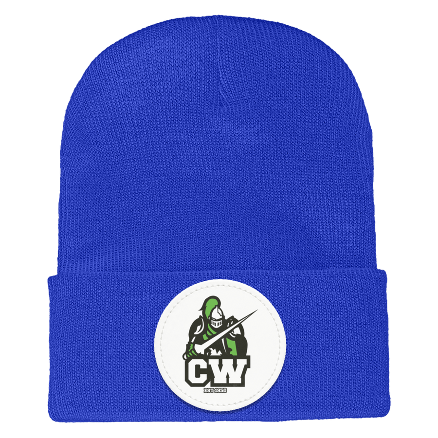 CWMS-1501 Yupoong Adult Cuffed Knit Beanie - Circle Patch