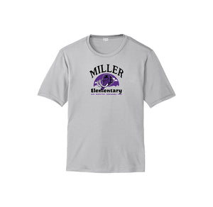 Miller Elementary School-Adult Unisex Dri-Fit Shirt On-Demand Purple Mammoth