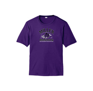 Miller Elementary School-Adult Unisex Dri-Fit Shirt On-Demand Purple Mammoth