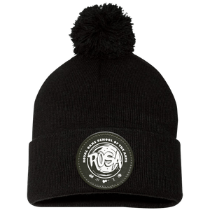 Royal Oaks On Demand-SP15 Pom Pom Knit Cap - Circle Patch