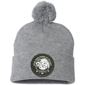 Royal Oaks On Demand-SP15 Pom Pom Knit Cap - Circle Patch