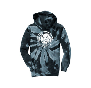 Royal Oaks School of the Arts Spirit Wear 2024-25 On Demand-Youth Tie-Dye Pullover Hooded Sweatshirt On-Demand Circle Logo