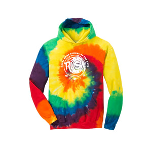 Royal Oaks School of the Arts Spirit Wear 2024-25 On Demand-Youth Tie-Dye Pullover Hooded Sweatshirt On-Demand Circle Logo