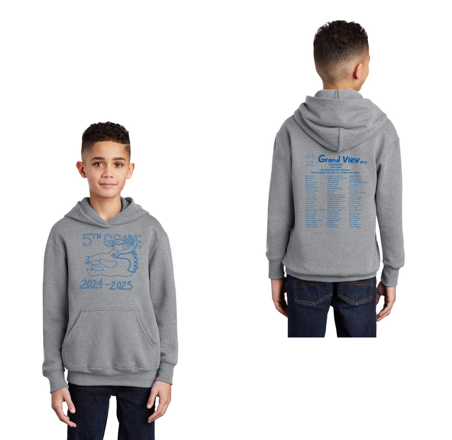 Grand View Blvd 5th-Grade-Youth Unisex Port & Co Hoodie On-Demand