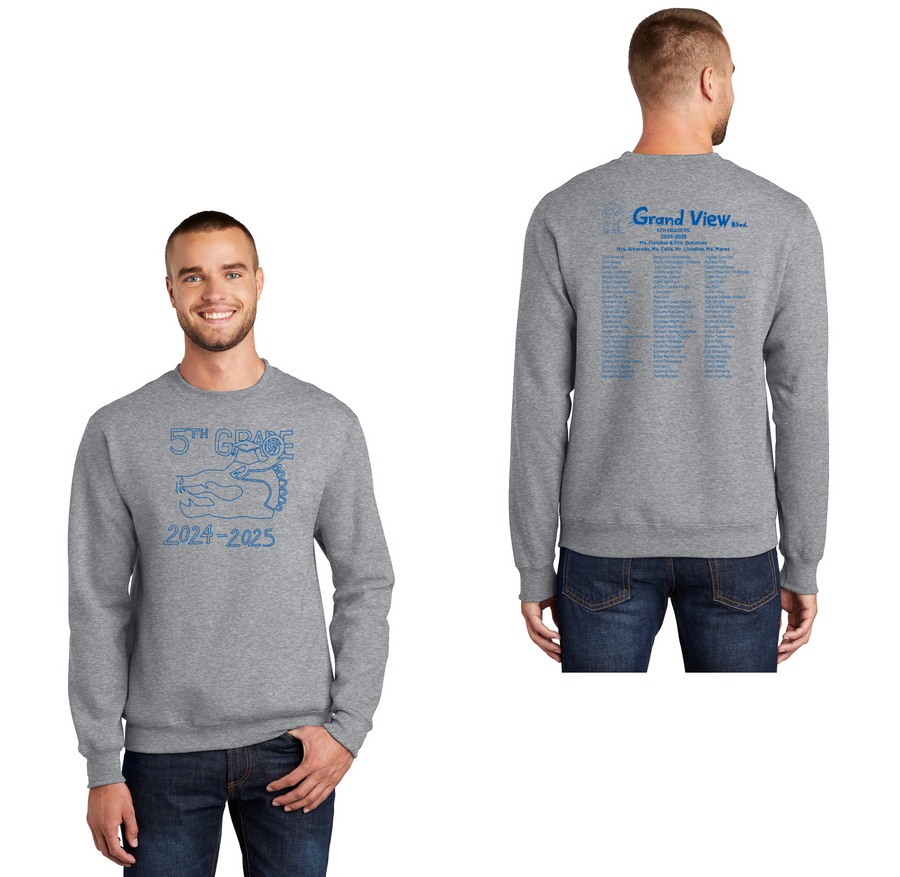 Grand View Blvd 5th-Grade-Adult Unisex Port & Co Essential Fleece Crewneck Sweatshirt On-Demand