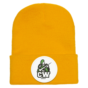 CWMS-1501 Yupoong Adult Cuffed Knit Beanie - Circle Patch