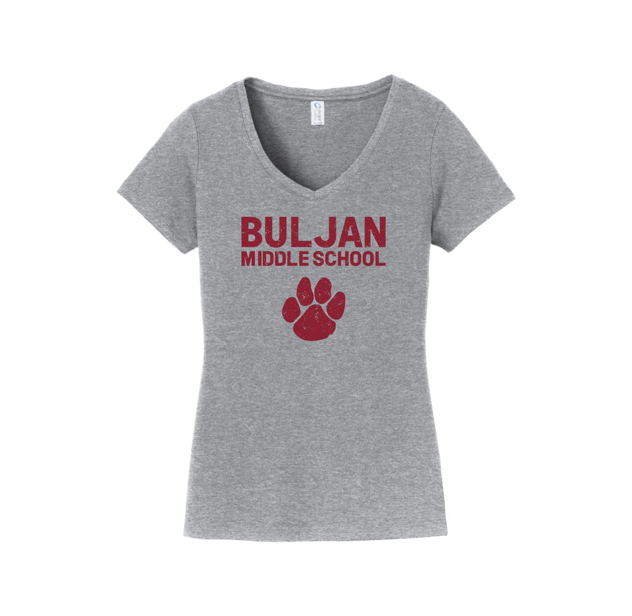 BMS On-Demand-Womens Fan Favorite V-Neck Tee On-Demand Bulldogs BMS Maroon