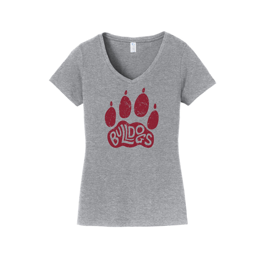 BMS On-Demand-Womens Fan Favorite V-Neck Tee On-Demand Paw Maroon