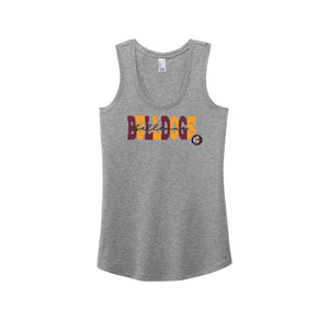 Bellevue-Santa Fe-Womens Perfect Tri Racerback Tank Typographic Logo