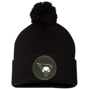 Victoria Elementary-SP15 Pom Pom Knit Cap - Circle Patch