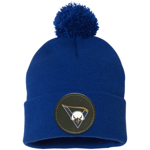 Victoria Elementary-SP15 Pom Pom Knit Cap - Circle Patch