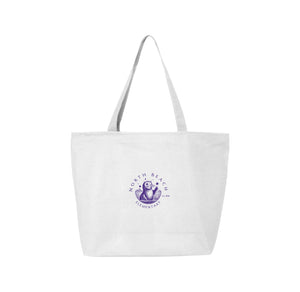 North Beach Elementary Spirit Wear 2024-25 On Demand-Q-Tees Canvas Zippered Tote On-Demand