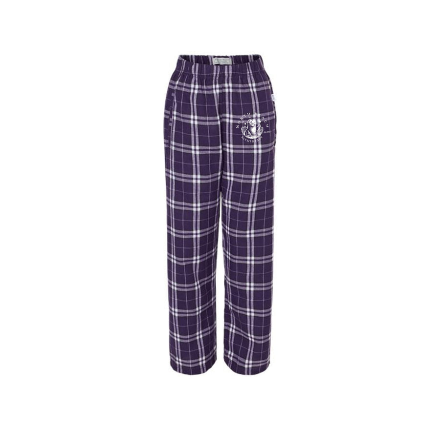 North Beach Elementary Spirit Wear 2024-25 On Demand-Boxercraft Youth Flannel Pants On-Demand