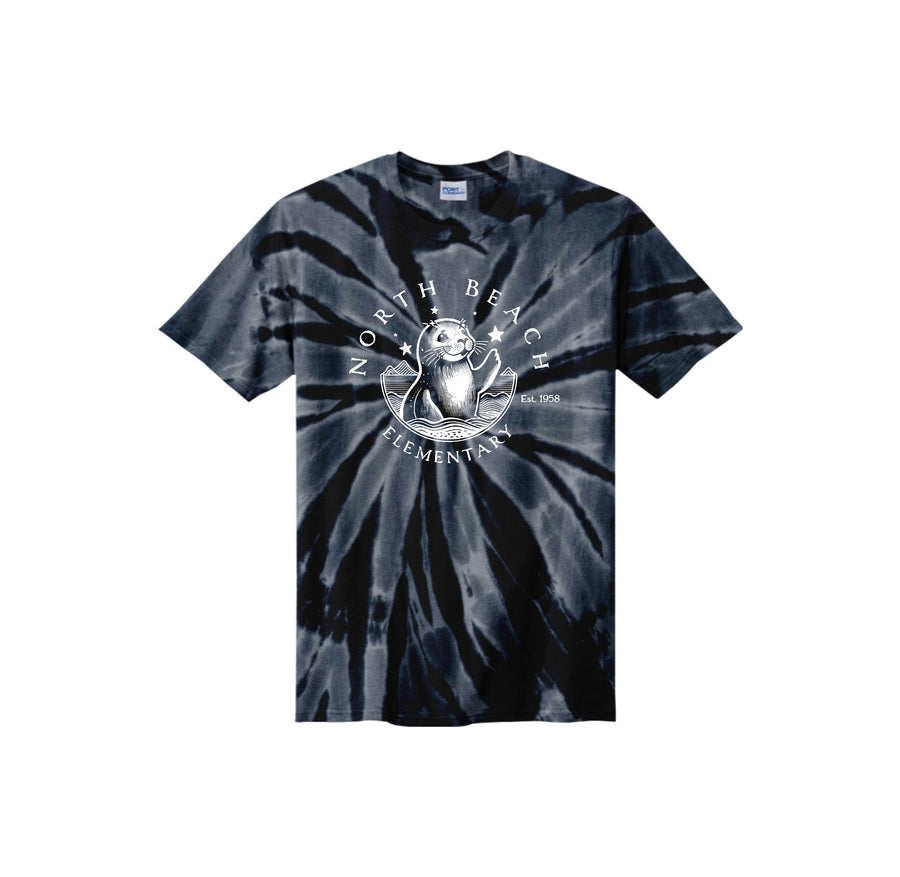 North Beach Elementary Spirit Wear 2024-25 On Demand-Youth Unisex Tie-Dye Shirt On-Demand White