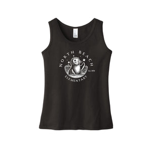 North Beach Elementary Spirit Wear 2024-25 On Demand-District Girls V.I.T. Tank On-Demand White