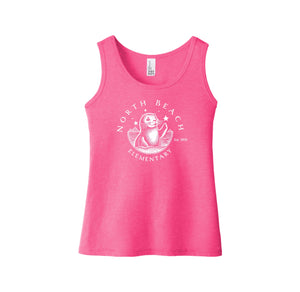 North Beach Elementary Spirit Wear 2024-25 On Demand-District Girls V.I.T. Tank On-Demand White