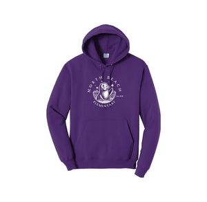 North Beach Elementary On Demand-Adult Unisex Port & Co Core Fleece Pullover Hooded Sweatshirt On-Demand White