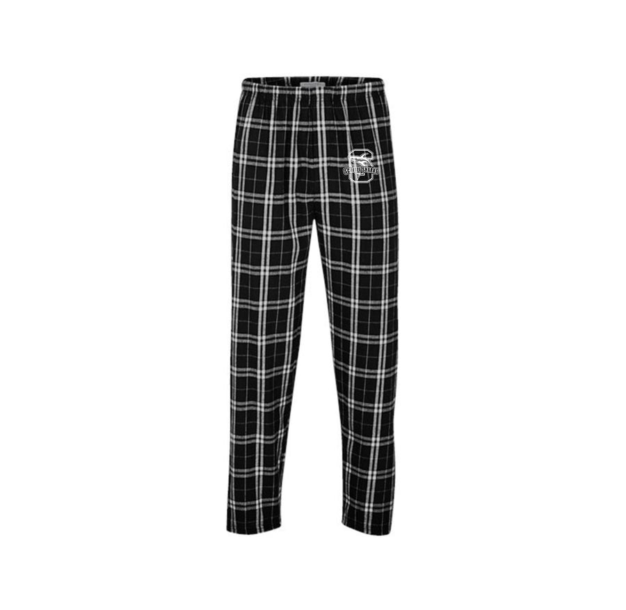 Schirle Elementary-Boxercraft Adult Flannel Pants On-Demand_White Logo