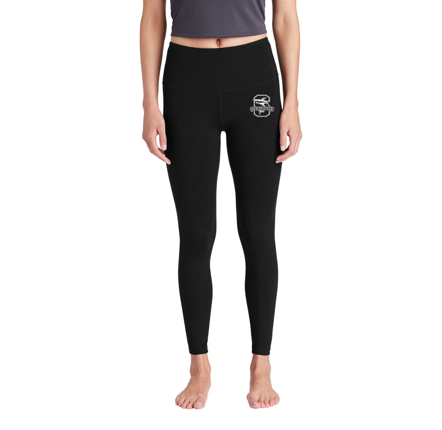 Schirle Elementary-Women's Sport-Tek 7/8 Leggings w/ Pockets White Logo