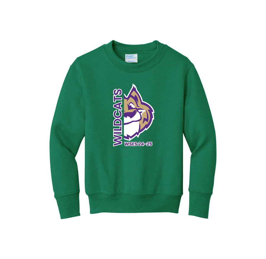 Woodland Springs On Demand-Youth Unisex Port & Co Crewneck Sweatshirt On-Demand Half Mascot