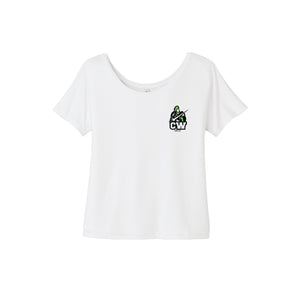 Charlotte Wood Middle School Spirit Wear 2024-25 On Demand-Women’s Slouchy Bella & Canvas Tee On-Demand CW Logo