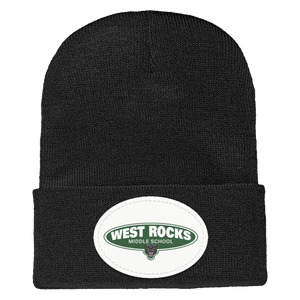 West Rocks MS-1501 Yupoong Adult Cuffed Knit Beanie - Oval Patch